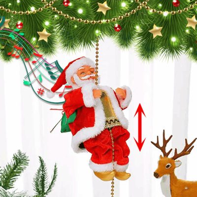 Santa lezúci po reťazi SANTACLIMB