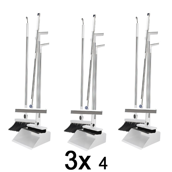 3x Metla, ktorá sa čistí sama (4ks/súprava) | BROOMZI