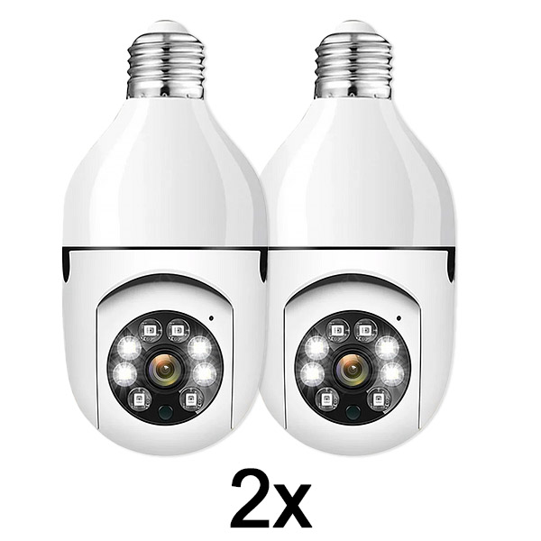 2x Inteligentná bezpečnostná žiarovková kamera | BULBCAM
