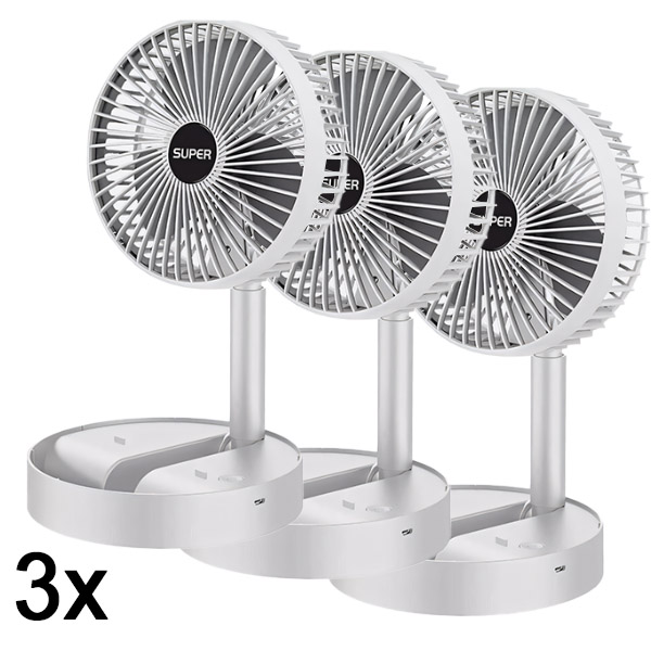3x Stolný elektrický ventilátor USB | FOLDICOOL