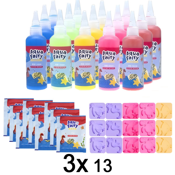 3x Súprava detských hračiek do vody (13 kusov) | GELPLI