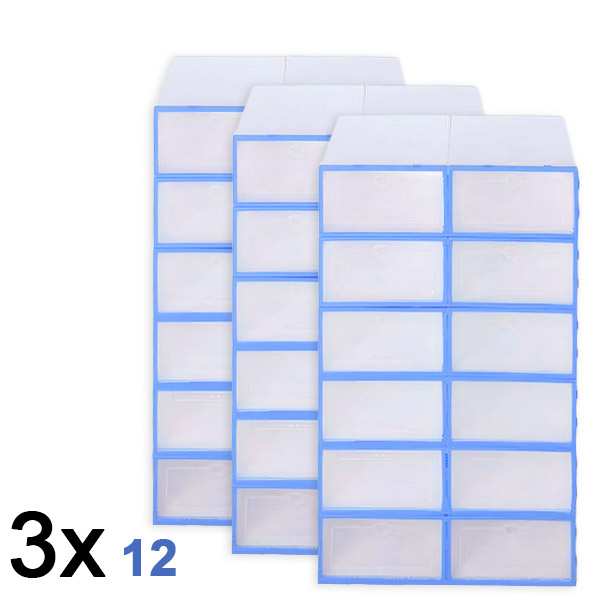 3x Plastový box na topánky (12 kusov) | SHOEZY