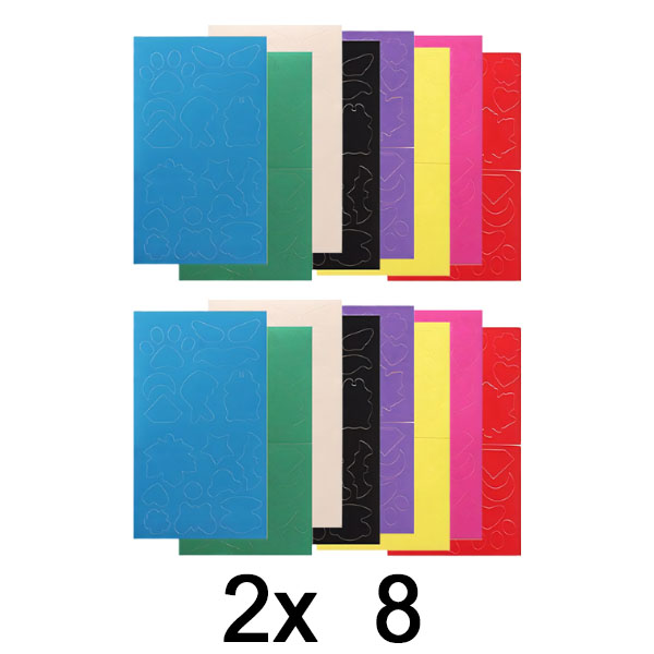 2x Nalepovacie látkové opravné náplasti (8x viacfarebné) | ZAKRPKA