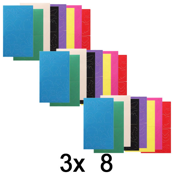 3x Nalepovacie látkové opravné náplasti (8x viacfarebné) | ZAKRPKA