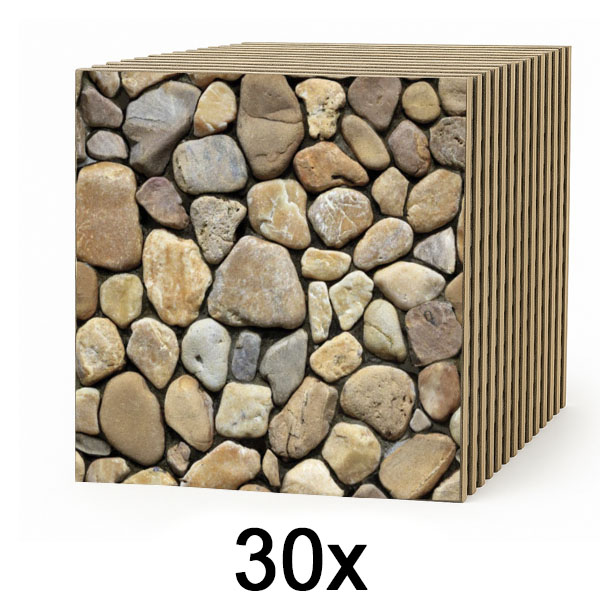 3x 3D tapety imitujúce kameň (10 ks) | STONEBLOCKS
