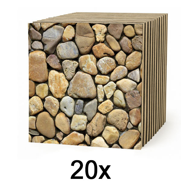 2x 3D tapety imitujúce kameň (10 ks) | STONEBLOCKS