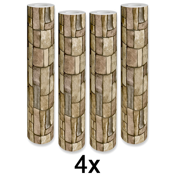 4x Štýlová 3D Tapeta – Jednoduchá Premena Stien | WALLCORWRAP