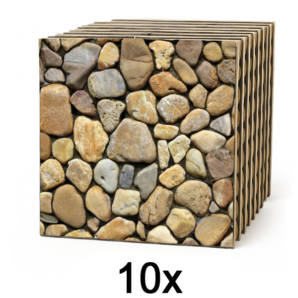 1x 3D tapety imitujúce kameň (10 ks) | STONEBLOCKS